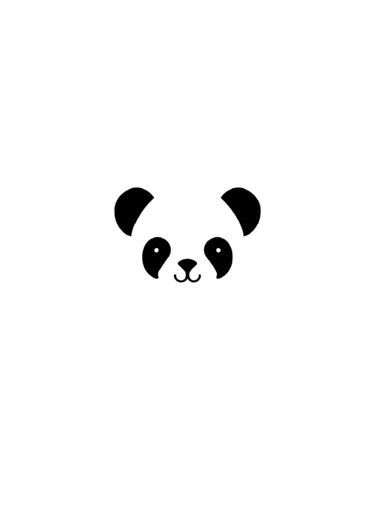 Panda Face Template Printable pdf