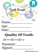 Tooth Fairy Certificate Template