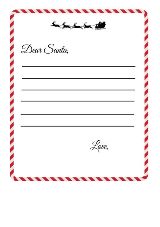 Letter To Santa Printable pdf