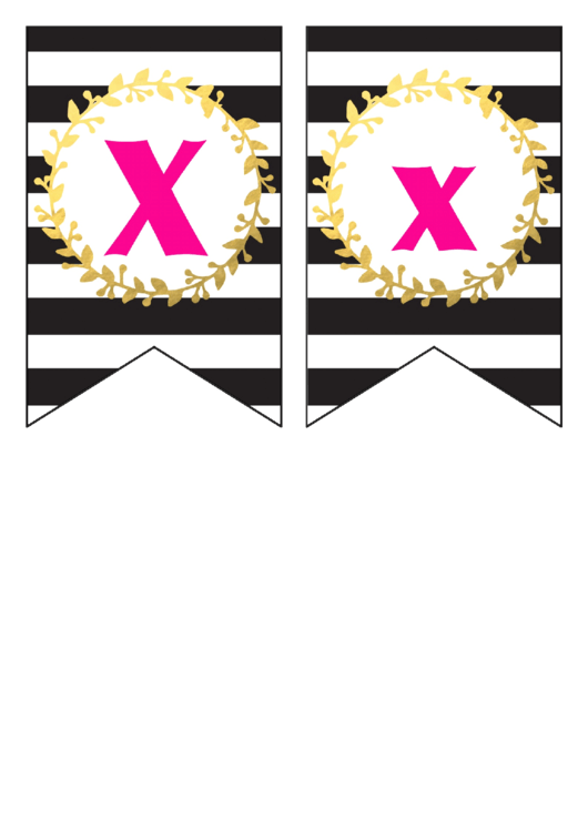 Xx Pennant Banner Template Printable pdf