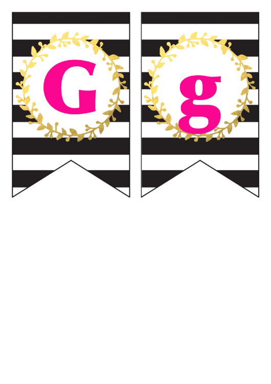 Gg Pennant Banner Template Printable pdf