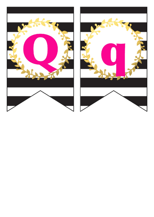 Qq Pennant Banner Template Printable pdf