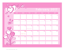 2017 February Calendar Template