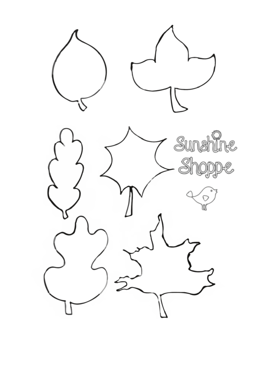 Felt Leaves Template Printable pdf
