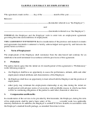 Sample Contract Of Employment Template