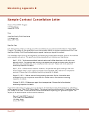 Sample Contract Cancellation Letter