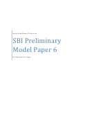 Sbi Preliminary Exam Template With Answers