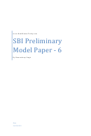 Sbi Preliminary Model Paper Exam Template With Answers