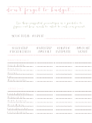 Don't Forget To Budget Planner Template