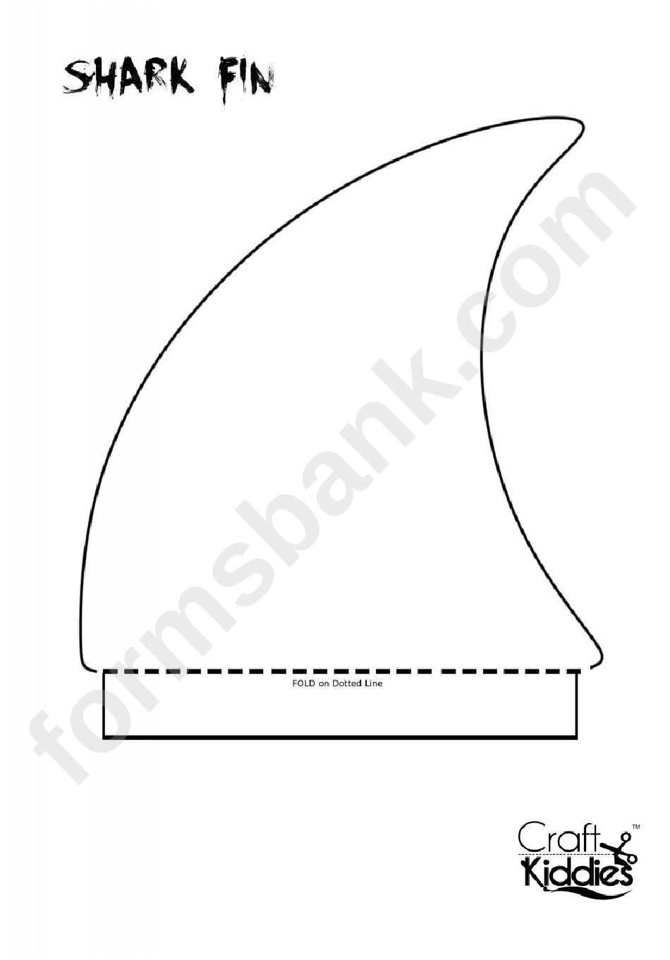 Shark Fin Pattern Template Printable Pdf Download