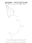 Paper Airlplane Template Printable pdf