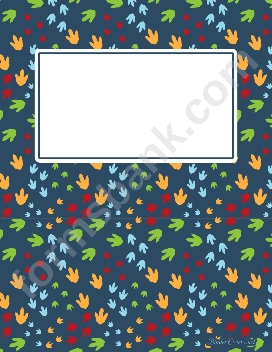 Floral Pattern Binder Cover Template
