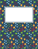 Floral Pattern Binder Cover Template