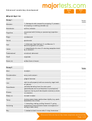 Vocabulary For Standardized Tests Word List 14 Template