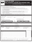 Form Rpie-ez - Real Property Income And Expense Form - 2008