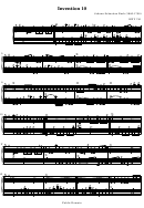 Invention 10 By J. S. Bach Sheet Music