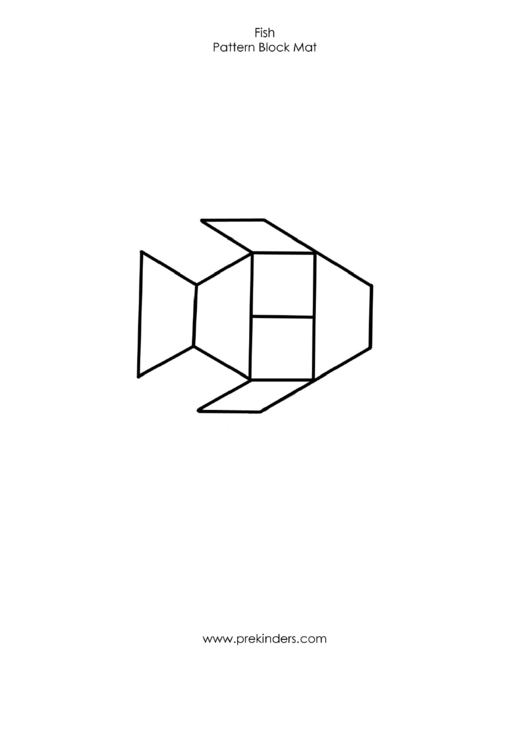 Fish Pattern Block Mat Template Printable pdf