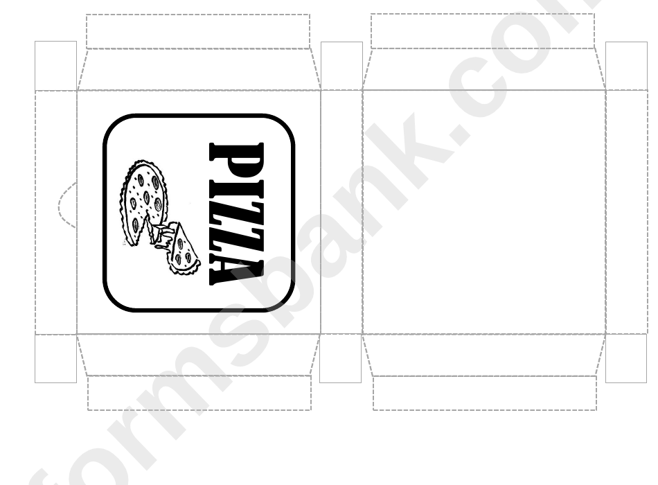 Pizza Box Template printable pdf download