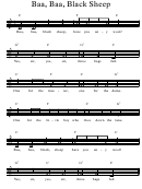 Baa, Baa, Black Sheep Sheet Music