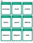 Spelling Word Card Template Set