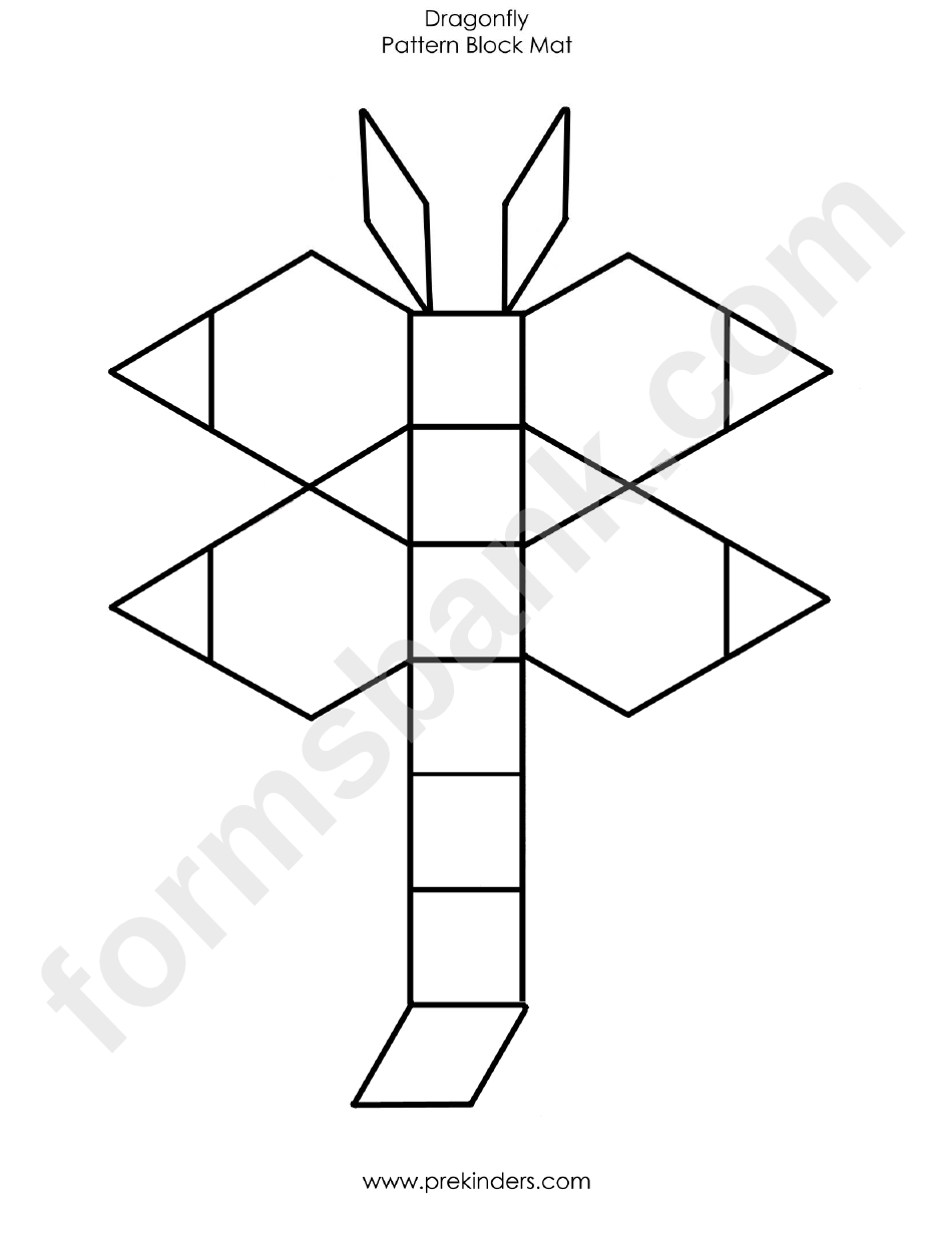 Dragonfly Pattern Block Mat Template
