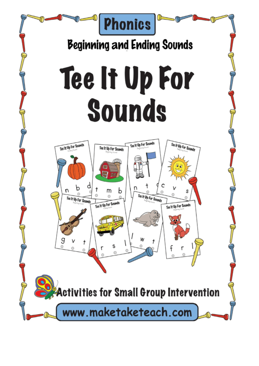 Tee It Up For Sounds Phonics Activity Sheets Printable pdf