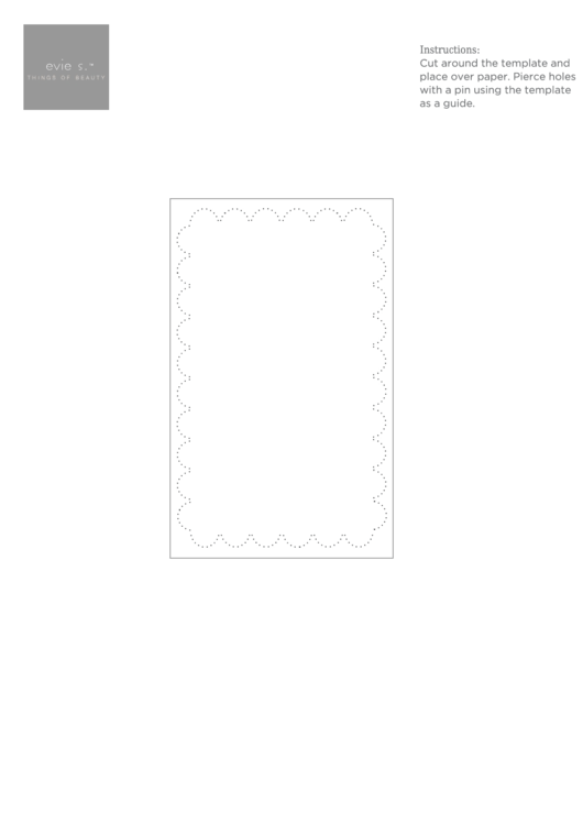 Scalloped Edge Card Piercing Template Printable pdf