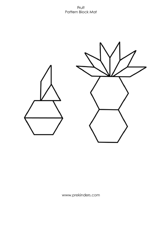 Fruit Pattern Block Mat Template Printable pdf