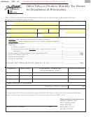 Form 1973 - South Dakota Other Tobacco Products Monthly Tax Return For Distributors & Wholesalers