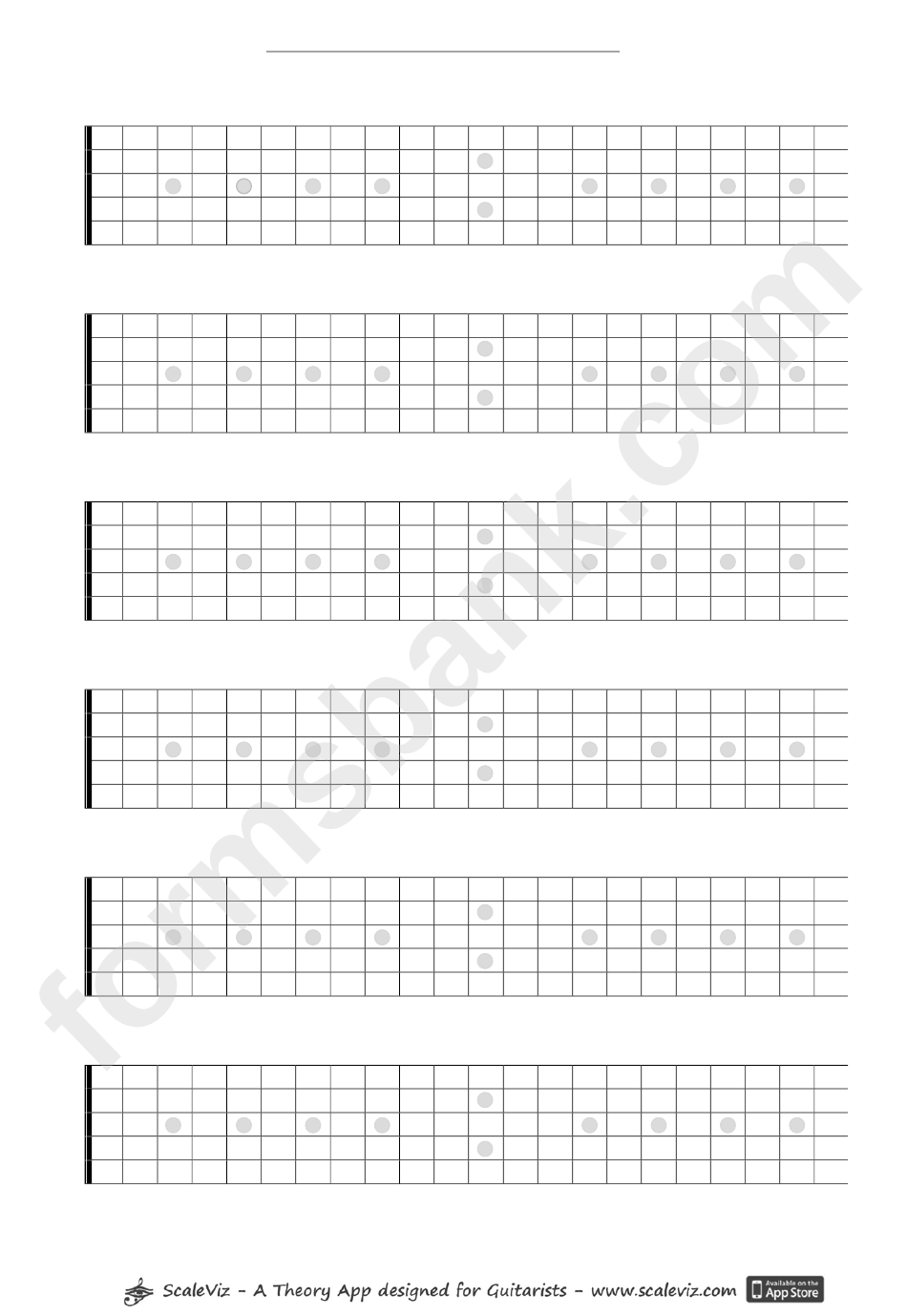 guitar neck diagram blank