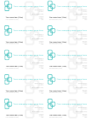 Turquoise Business Cards Template