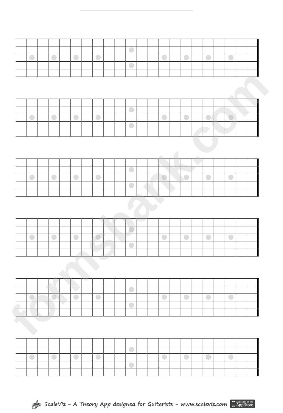 Guitar Fret Spacing Template