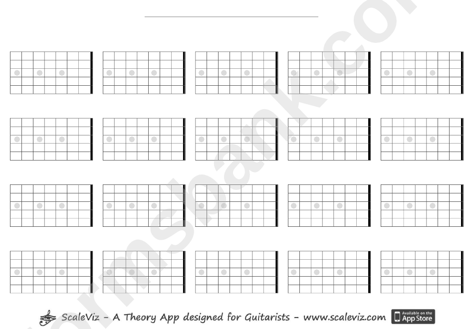 Grid 5x4x7 (Left Handed) Guitar Neck Template