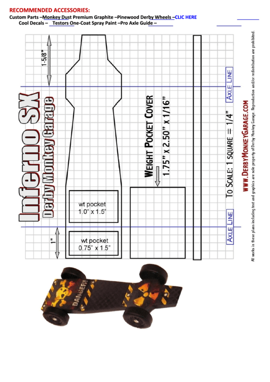 Pinewood Derby Inferno Sx Template Printable pdf