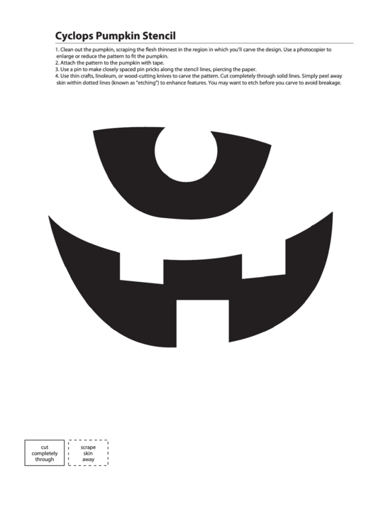 Cyclops Pumpkin Stencil Printable pdf