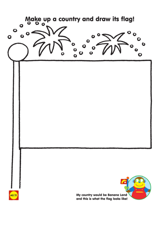 Make Up A Country And Draw Its Flag Activity Sheet Printable pdf