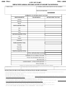 Form Fw-3 - Employer's Annual Reconciliation Of Income Tax Withheld - 2008