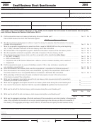 California Form 3565 - Small Business Stock Questionnaire - 2008
