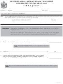 Certified Visual Media Production Credit Worksheet For Tax Year 2015