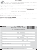 Form 1040ext-me - Extension Payment Voucher For Individual Income Tax - 2015