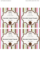 Chocolate Peanuts Jar Label Templates