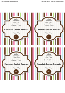 Chocolate Peanuts Sweet Jar Label Templates