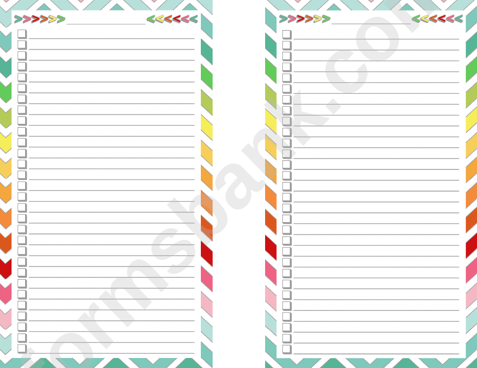 Notes List Template
