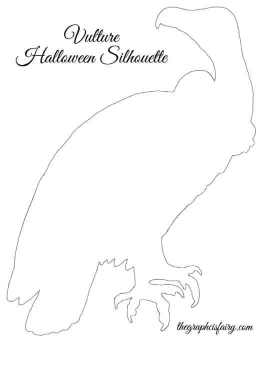Vulture Halloween Silhouette Template