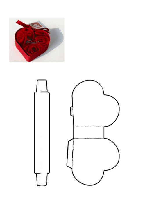 Heart Box Template Printable pdf