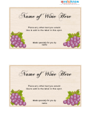 Grape Wine Label Template