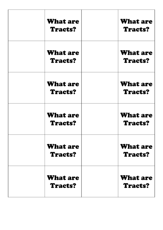 What Are Tracts Biology Flashcards Template Printable pdf