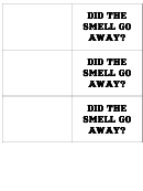 Did The Smell Go Away Biology Flashcards Template