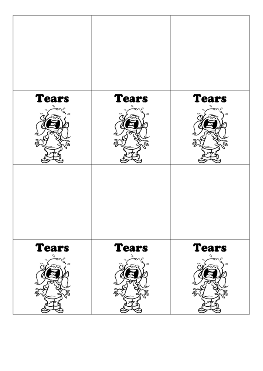 Tears Biology Flashcards Template Printable pdf