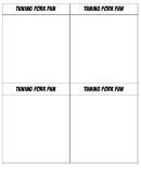 Blank Tuning Fork Fun Biology Flashcards Template